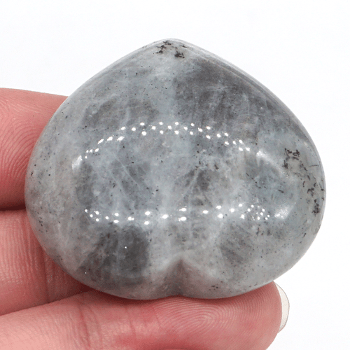 Piedra de palma de corazón de 1,6" piedra preciosa natural labradorita cristal tallado regalo de amor - Imagen 7 de 7