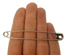 50 pcs 76mm 3" Jumbo Silver Nickel Plated Safety Basting Pins Quilting Crafts
