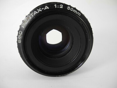 PENTAX-A  K MOUNT 50MM  50/2 SMC PENTAX ASAHI OPTICAL CO LENS PERFECT GLASS NICE