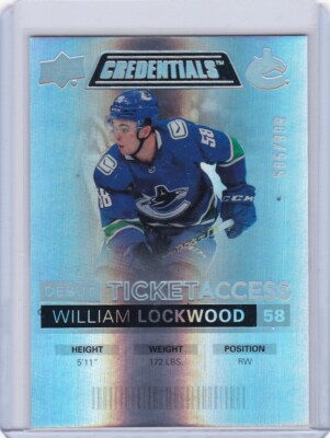 2021-22 UD Credentials William Lockwood #79 Rookie Debut 591/999 Ticket ...