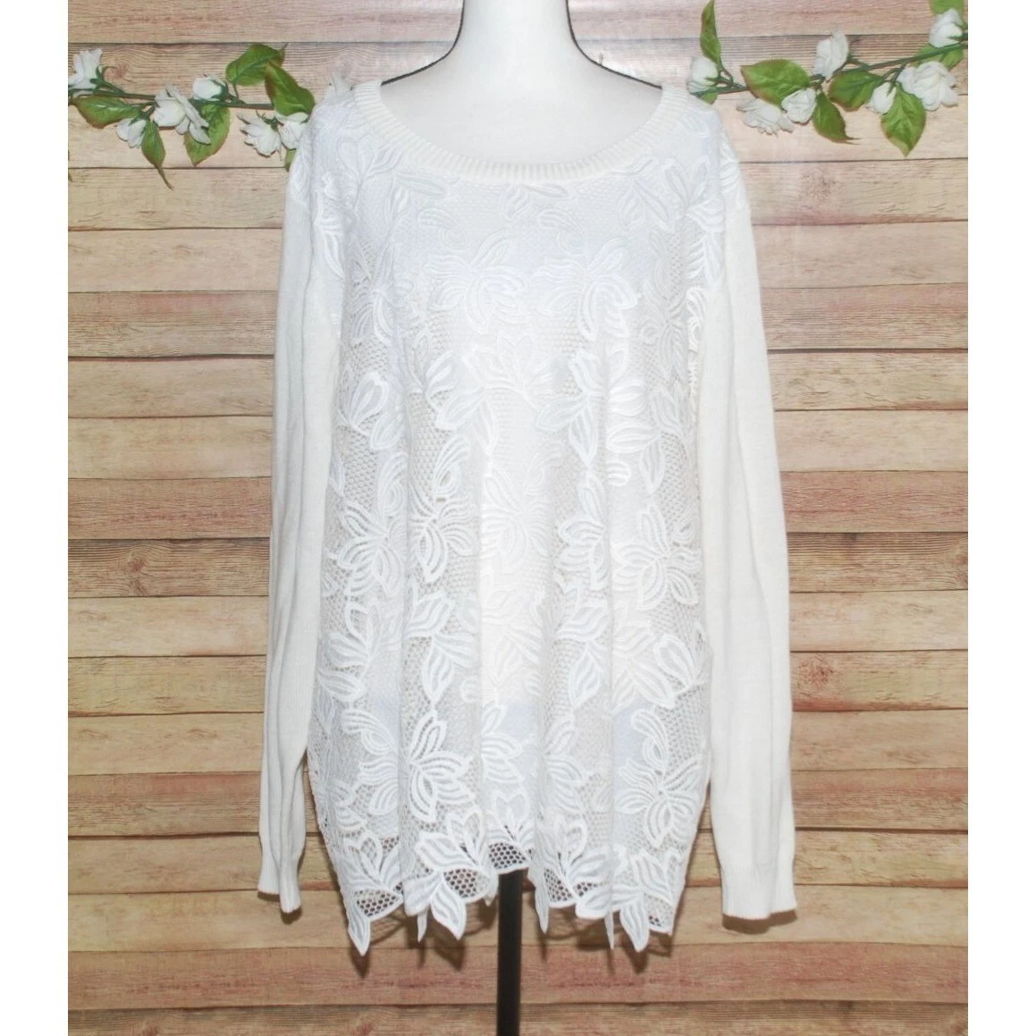 Lane bryant white best sale sweater