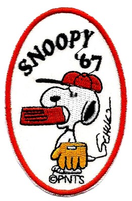 patch snoopy dish baseball dog embroidered sew iron