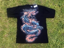 Vintage Scorpion Dragon Shirt Sz. XLarge All Over Print Style Karate Judo