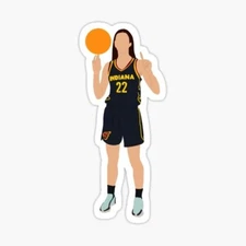 Caitlin Clark Indiana Sticker Decal glossy 4" Basketball