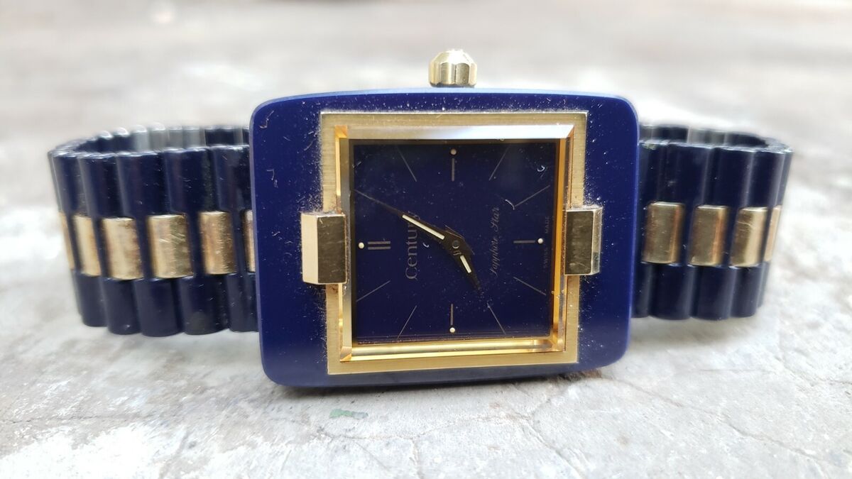 RARE VINTAGE CENTURY BLUE SAPPHIRE STAR AUTOMATIC 27MM MENS RARE VINTAGE CENTURY BLUE SAPPHIRE STAR AUTOMATIC 27MM MENS