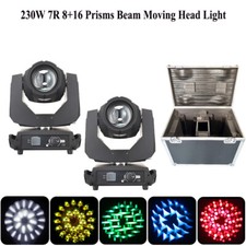 BE230w 7R Sharpy Beam Moving Head Light 8 16 Prism DJ Stage 2pcs Flight Case
