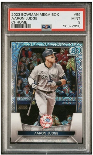 Aaron Judge 2023 Bowman Chrome Mega Box Mojo Refractor #59 Yankees PSA 9 MINT
