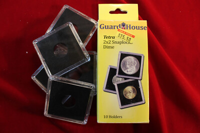 10-TETRA 2X2 SNAPLOCKS FOR DIMES, BARBER, MERCURY, ROOSEVELT ETC.  BRAND NEW  #7