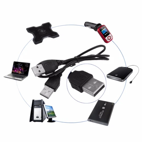 Câble Cordon USB 2.0 Male vers Male 45 cm Rallonge Données Cable Chargeur