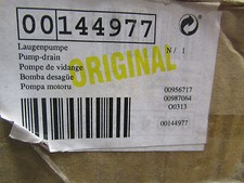 00144977 Genuine OEM Bosch Parts - Pump drain New sealed box
