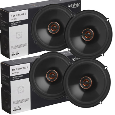 4X Infinity REF607FSL 6.5'' Coaxial Speakers - 165W, Flush Mount, 640WATTS X4