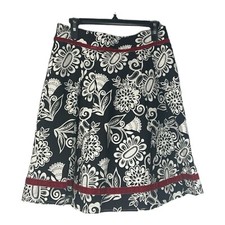 Down East Skirt Women’s XS Black White Pleated Lined Zip Made in USA Classic