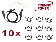 10x Acoustic PTT 2-Wire Earpiece for Motorola Radios APX900 XPR7550, XPR7580