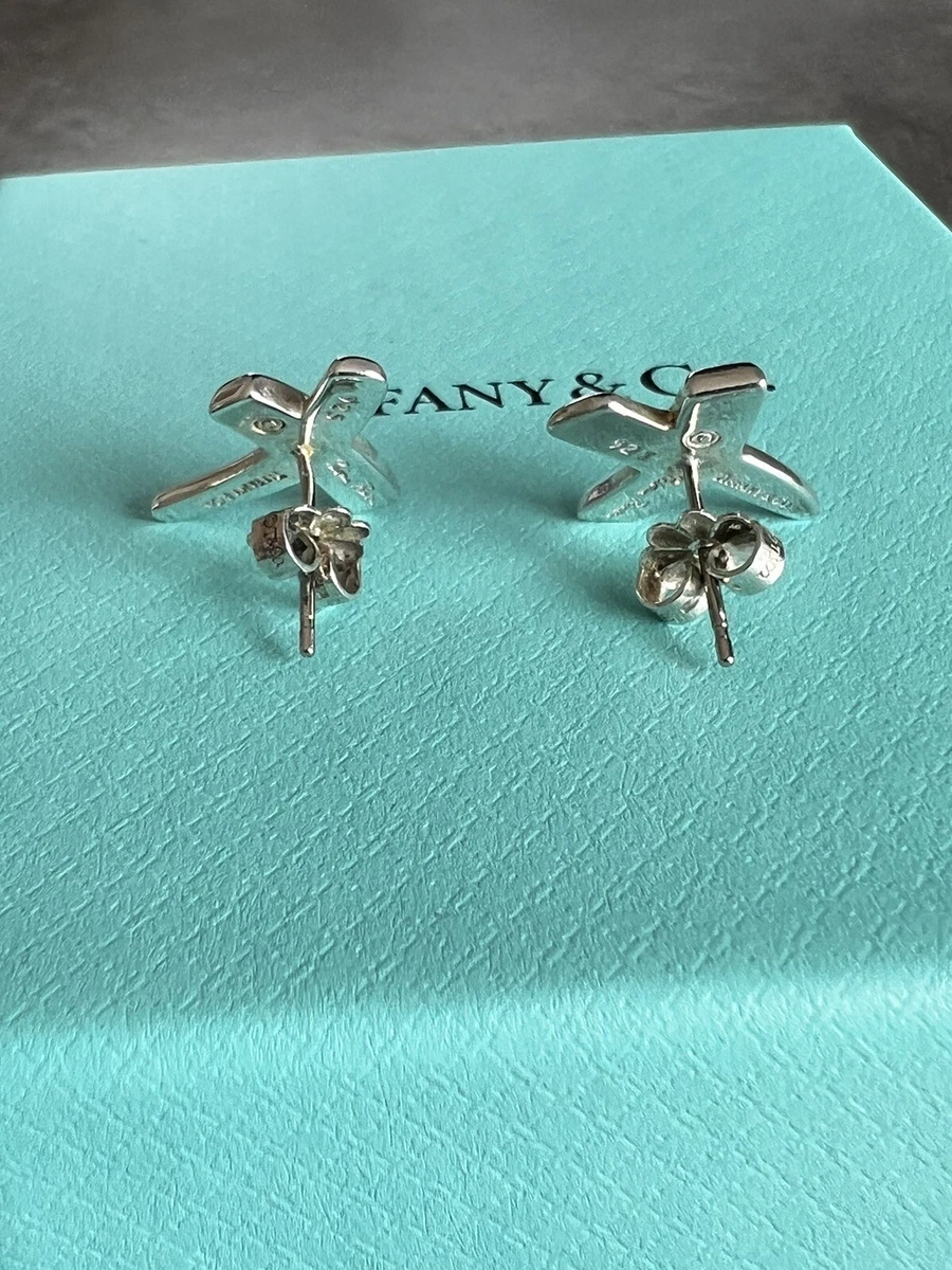 Tiffany amp Co Paloma Picasso Silver X Cross Kiss Earrings eBay #11 Tiffany amp Co Paloma Picasso Silver X Cross Kiss Earrings eBay