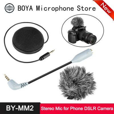 BOYA BY-MM2 3.5mm Stereo Microphone Omnidirectional Condenser Mic for Smartphone