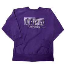 Vintage Champion Reverse Weave Sweatshirt Mens XL Purple 90s Northwestern