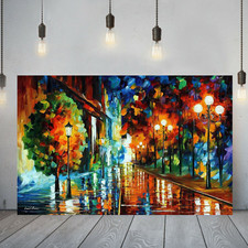 Leonid Afremov STRADA DELLA SPERANZA 30"x24" EDIZIONE LIMITATA GICLÉE ORIGINALE