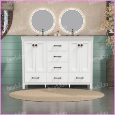 47" Bathroom Vanity w/ Sink, 2 Doors Freestanding Storage Cabinet 6 Drawers
