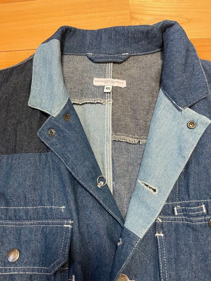 Engineered Garments Denim Patchwork Jacket Manufa… - image 3