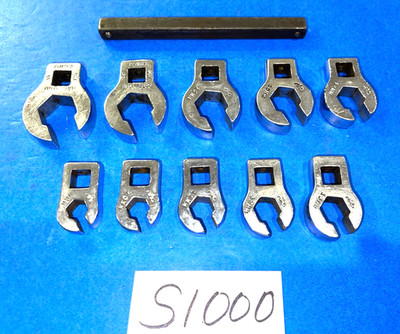 MAC TOOLS 10 PIECE 3/8 DRIVE METRIC FLARE NUT CROWFOOT WRENCH SET WITH HOLDER