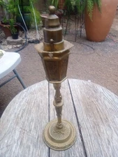 Vintage Gold Gilded Bronze Lamp Post Table Lighter