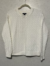 GAP Cable Knit White Women s Sweater - Sz S - Chunky/Soft/Warm/Preppy