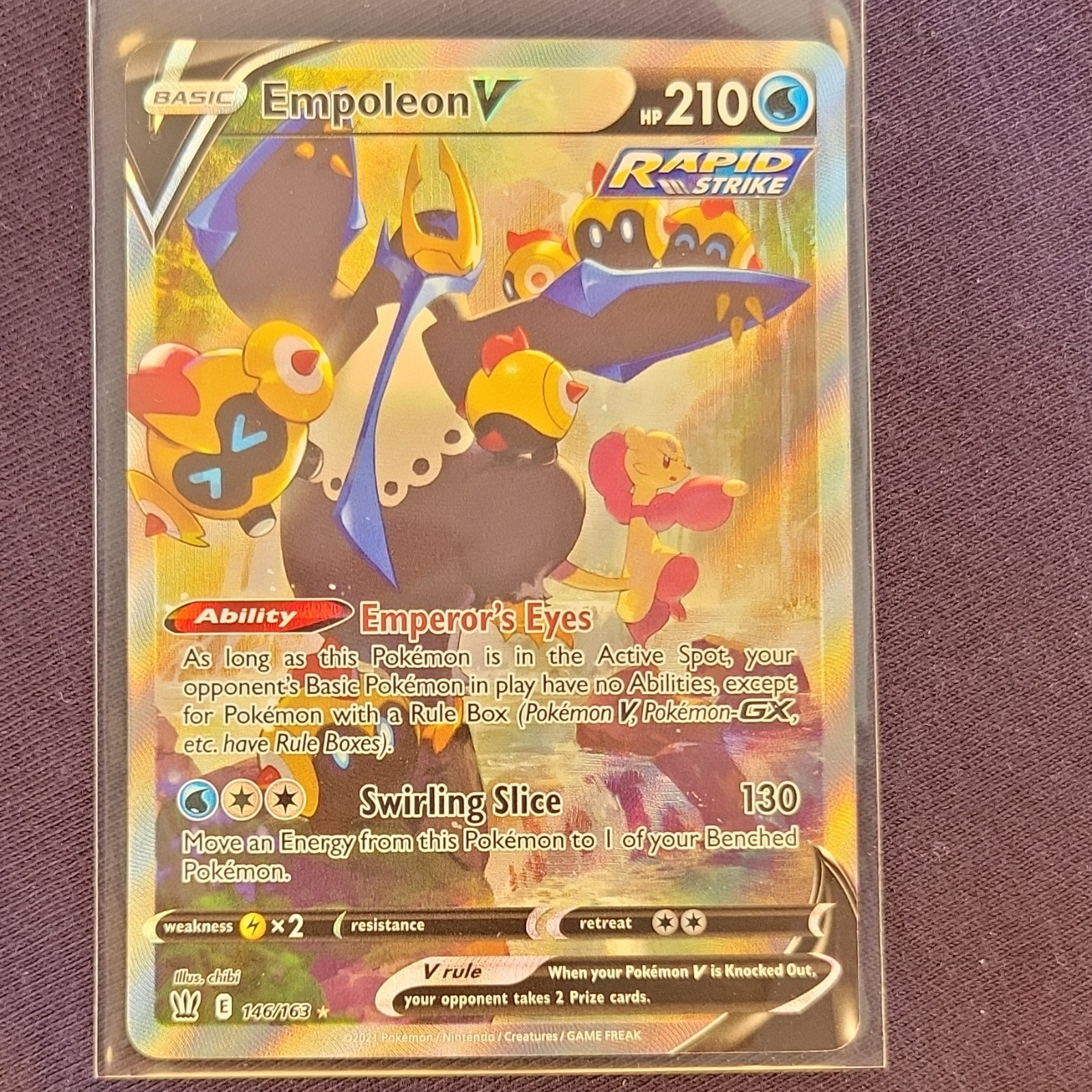 Pokémon Battle Styles Empoleon V Full Alternate Art 146/163 NM
