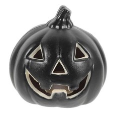 Halloween Pumpkin Lights Battery Operated Black Jack-o-Lantern Light