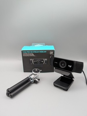 Logitech C922 Pro Stream Webcam Full HD 1080p Autofokus Stereo-Mikrofon + Stativ