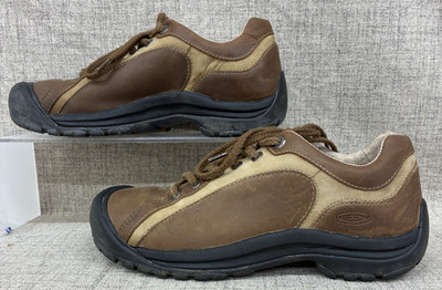 Keen Briggs II Womens Brown Leather Hiking Walking Sneaker Size 10