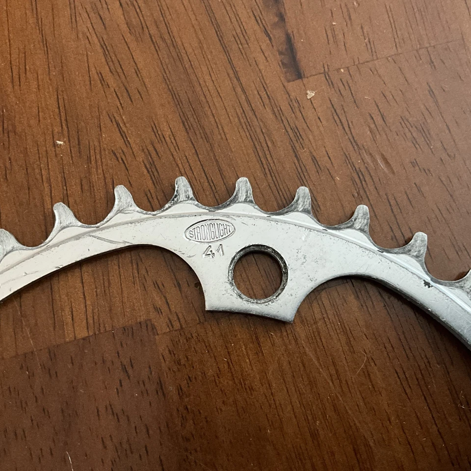 Plato Stronglight Vintage - 41 Dientes - 130 BCD - 5 Pernos - Plateado - Usado Foto 2 de 4