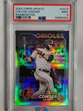 2024 Topps Update Series - Rookie Colton Cowser #US72 Rainbow Foil (RC) PSA 9