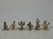 MÉTAL : miniatures de clown (D 1990) - jeu complet laiton