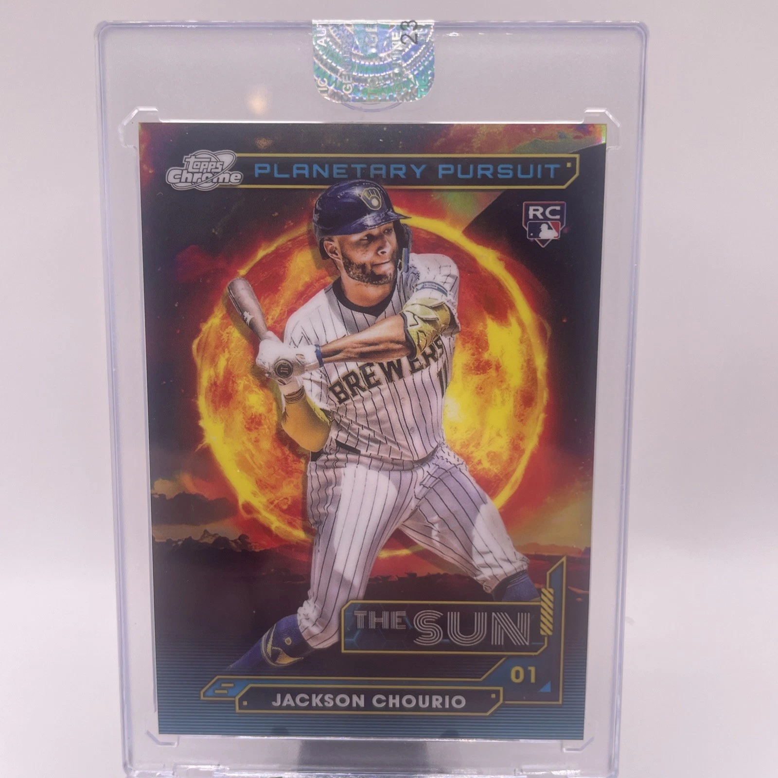 Jackson Chourio 2024 Topps Cosmic Chrome Planetary Pursuit The Sun RC #PPS-9