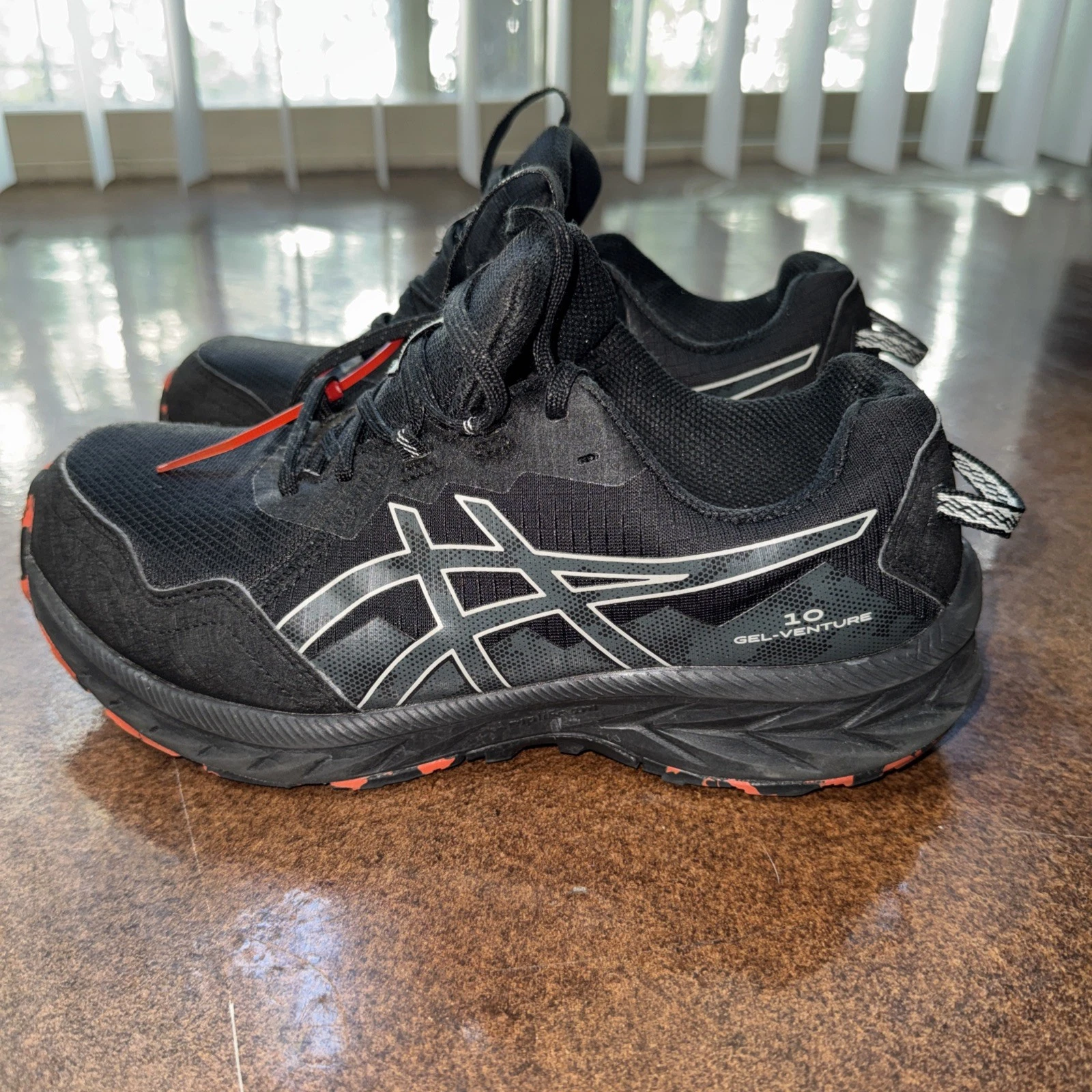 Asics GEL-Venture 10 Men Trail Running Shoe Black Lake Grey US Size 8 4E Wide