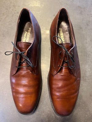 Freeman Free-Flex Classic Men's Brown Leather Derby Lace-up Shoes SZ 11D