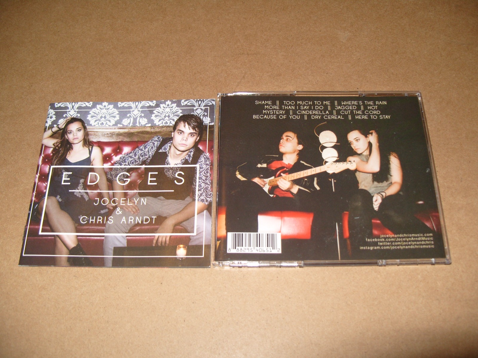Jocelyn and Chris Arndt – Edges - CD + INLAYS EXCELLENT CONDITION. (C20)