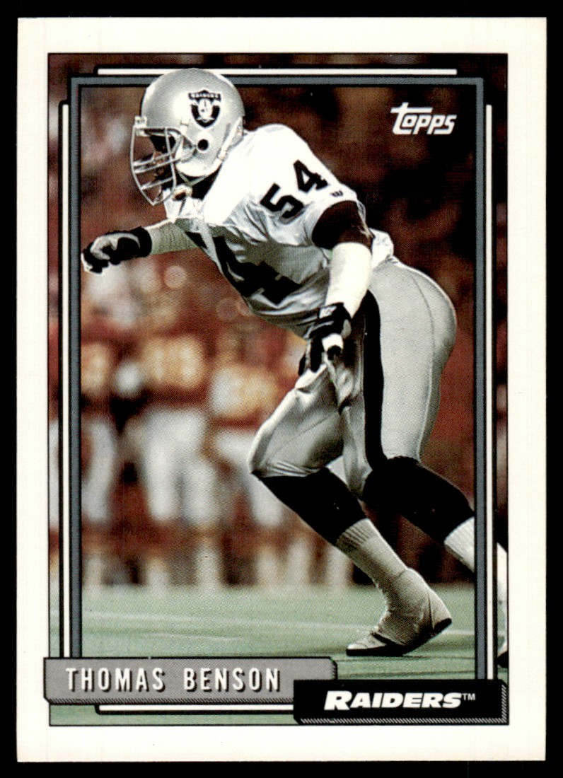 1992 Topps Gold Thomas Benson C* Los Angeles Raiders #654