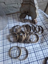 18 Anciens éléments anneaux de rideaux  en bronze  2 modèles shabby chic