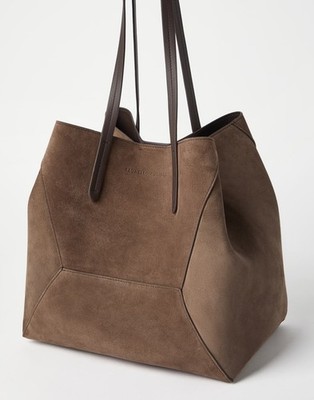 Brunello Cucinelli Womans BC Duo Bag in Suede with Monili - NEW - Retail $3,650