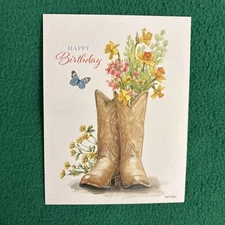 Leanin’ Tree Blank Birthday Note Card “Happy Birthday”