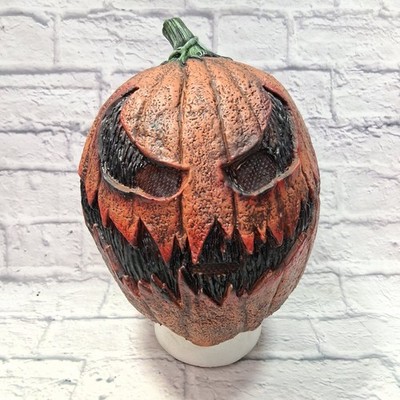 Halloween Pumpkin Scary Mask Realistic Full Head Mask for Adults Kids Costume