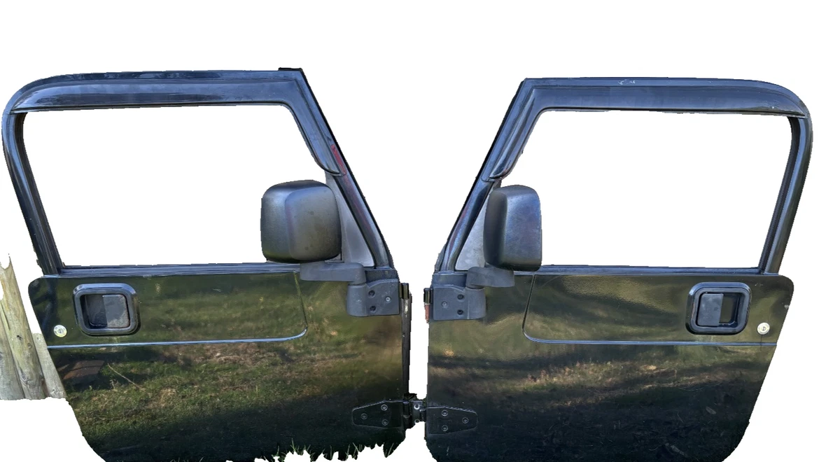 Jeep Wrangler TJ 97-06 OEM Hard FULL Doors Door Pair Black no rust 