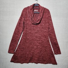Doublju Plus Size 2X Heathered Rose Color Cowl Neck Midi Dress Stretchy