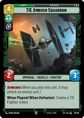 TIE Ambush Squadron (087/262) (Non-Foil) Star Wars Unlimited NM