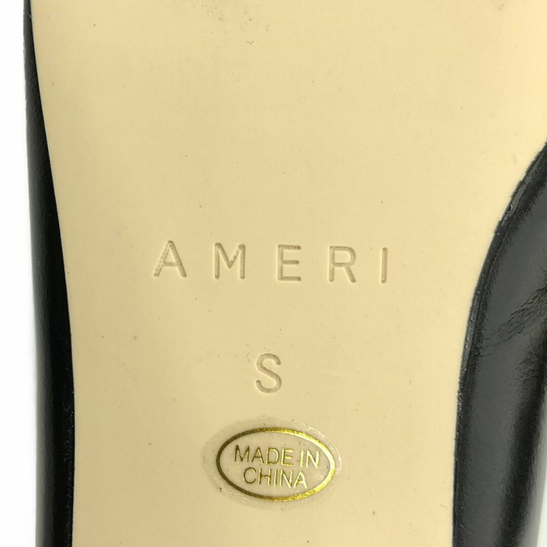 Ameri VINTAGE Heart Motif Painted Toe Pumps Pointed S Black Ameri VINTAGE Heart Motif Painted Toe Pumps Pointed S Black