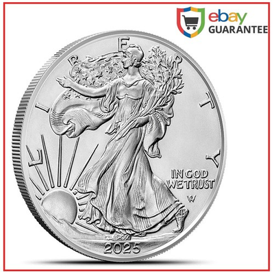 #ad 2025 1 oz American Silver Eagle $1 Coin BU – .999 Fine Silver $79.99