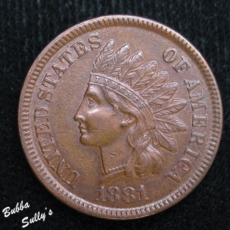 1881 Indian Head Cent AU Details