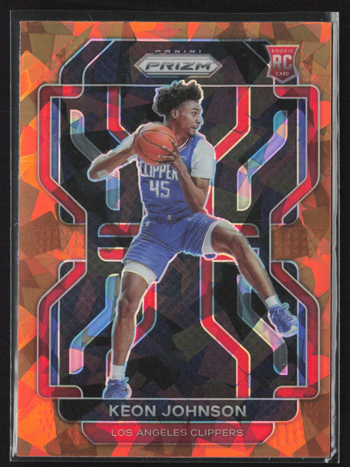 2021-22 Panini Prizm #326 Keon Johnson #326 ORANGE ICE