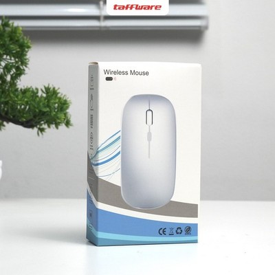 Bluetooth Wireless Mouse Rechargeable White Dual Mode USB Silent Mice PC Mac 